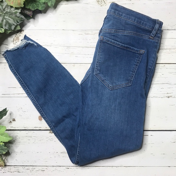 Free People Distressed Sharkbite Skinny Jeans 27 - Picture 8 of 8